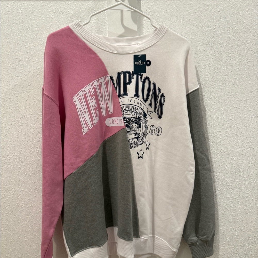 Hollister White Crewneck Sweatshirt